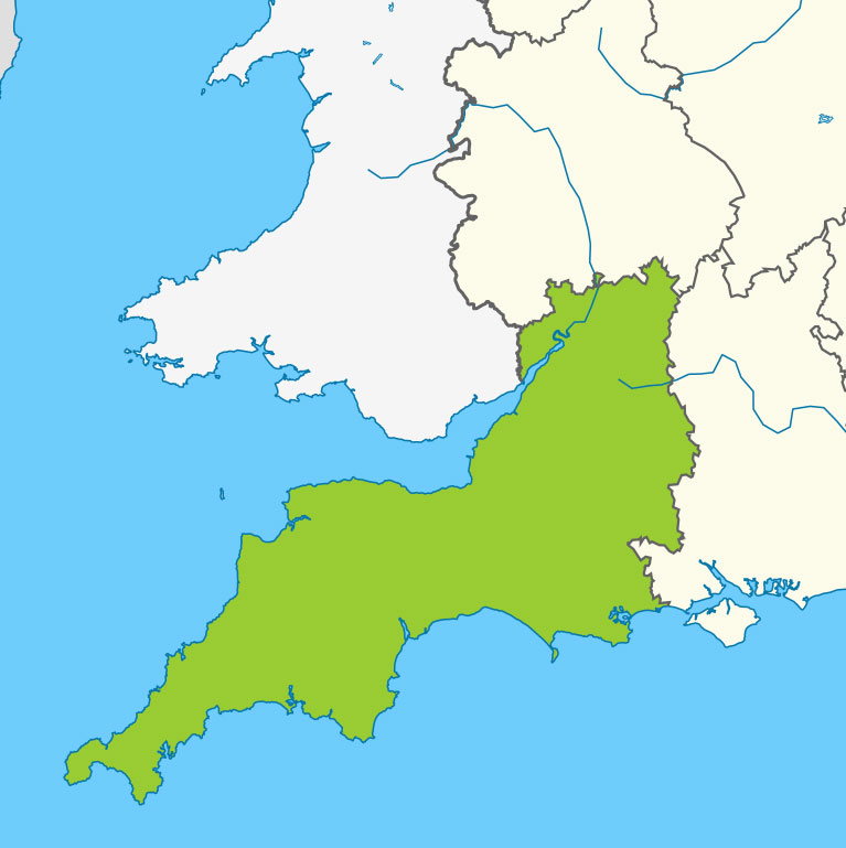 map of the west country